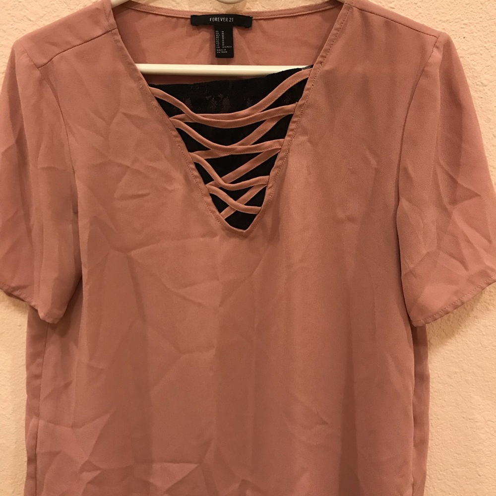 Lace Front Blouse Shirt
